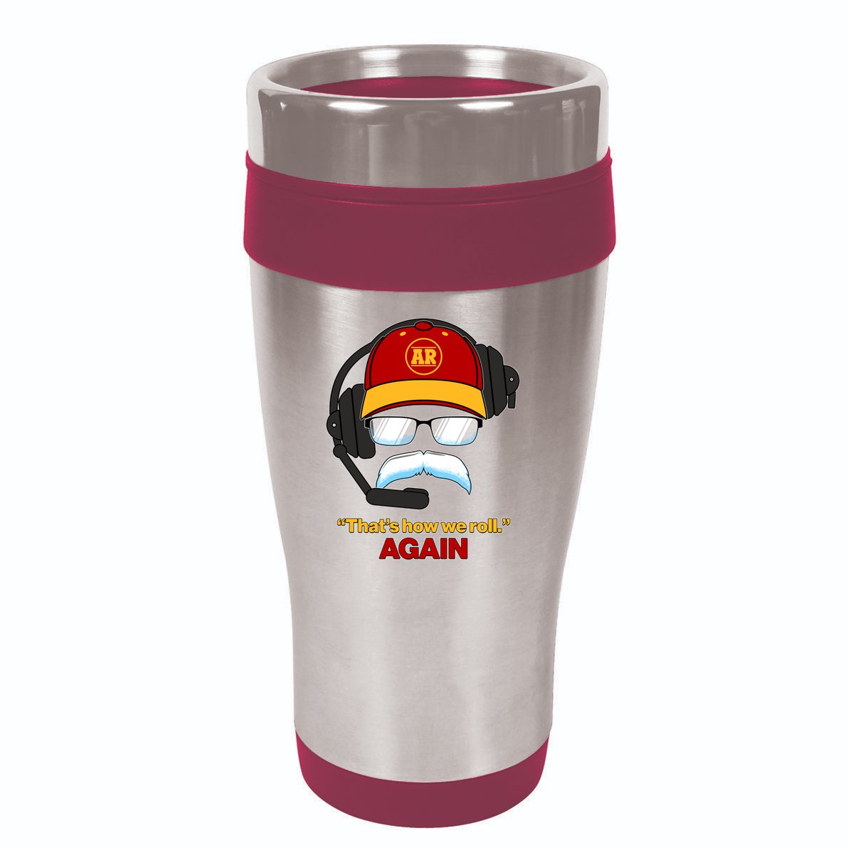 Funny Reid Frozen Mustache ThatS How We Roll Again 16oz Travel Tumbler