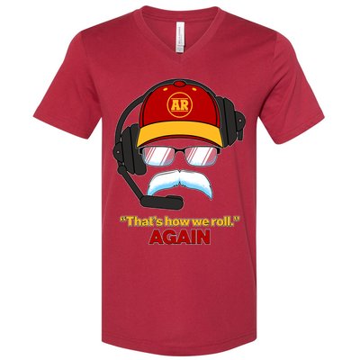 Funny Reid Frozen Mustache ThatS How We Roll Again V-Neck T-Shirt