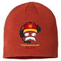 Funny Reid Frozen Mustache ThatS How We Roll Again Sustainable Beanie