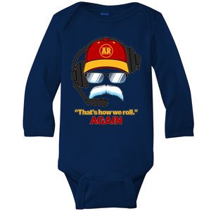 Funny Reid Frozen Mustache ThatS How We Roll Again Baby Long Sleeve Bodysuit