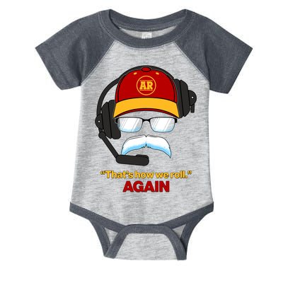 Funny Reid Frozen Mustache ThatS How We Roll Again Infant Baby Jersey Bodysuit