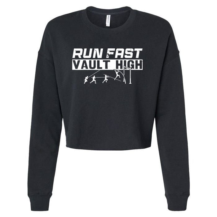 Funny Run Fast Vault High Pole Vault Cropped Pullover Crew