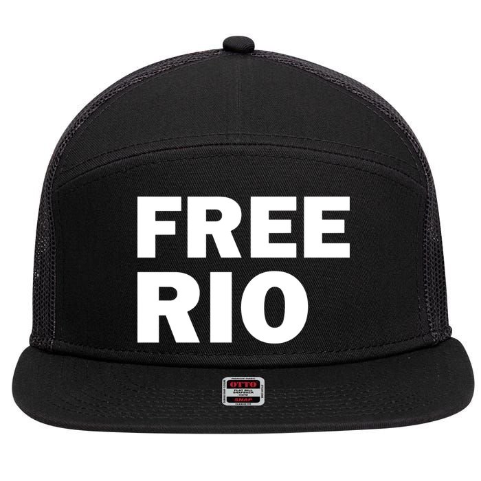 Free Rio 7 Panel Mesh Trucker Snapback Hat