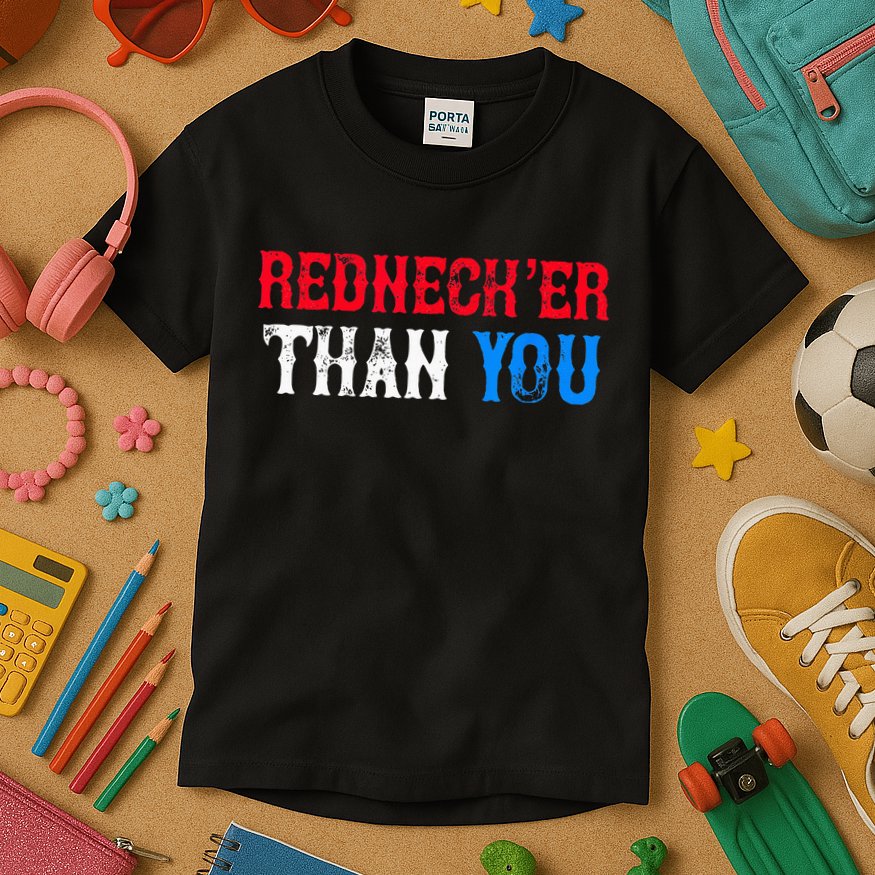 Funny Redneck For Men Women Rednecker Than You Kids T-Shirt