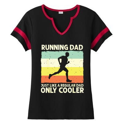 Funny Running For Men Dad Marathon Runner Coach Marathoner Ladies Halftime Notch Neck Tee