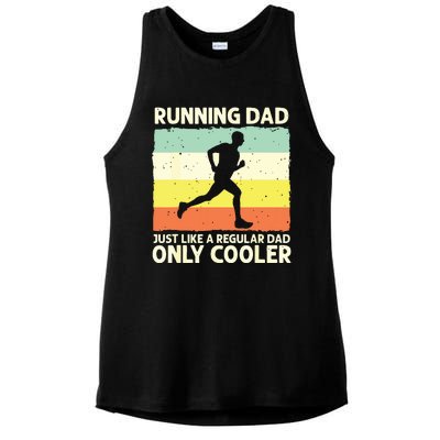 Funny Running For Men Dad Marathon Runner Coach Marathoner Ladies PosiCharge Tri-Blend Wicking Tank