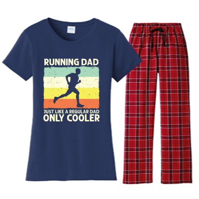 Funny Running For Men Dad Marathon Runner Coach Marathoner Women's Flannel Pajama Set