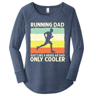 Funny Running For Men Dad Marathon Runner Coach Marathoner Women's Perfect Tri Tunic Long Sleeve Shirt