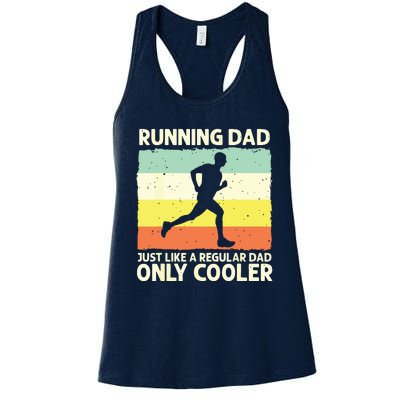 Funny Running For Men Dad Marathon Runner Coach Marathoner Women's Racerback Tank