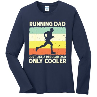 Funny Running For Men Dad Marathon Runner Coach Marathoner Ladies Long Sleeve Shirt