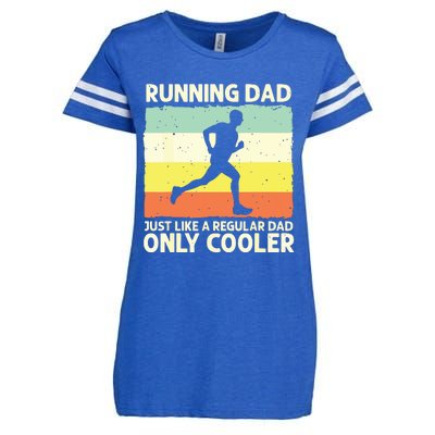 Funny Running For Men Dad Marathon Runner Coach Marathoner Enza Ladies Jersey Football T-Shirt