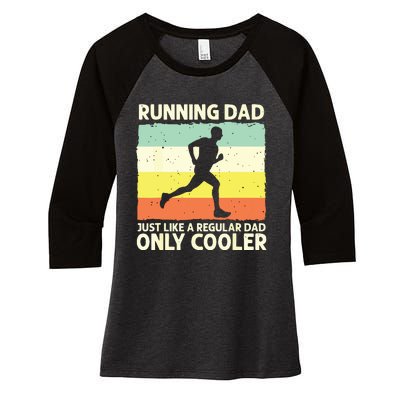 Funny Running For Men Dad Marathon Runner Coach Marathoner Women's Tri-Blend 3/4-Sleeve Raglan Shirt