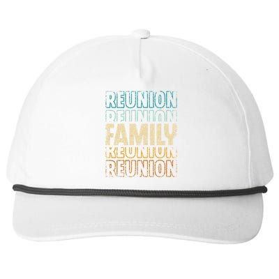 Family Reunion Families Gathering Meeting Family Cute Gift Snapback Five-Panel Rope Hat