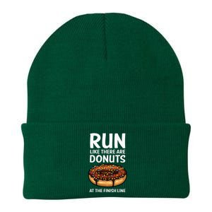 Funny Running For Men Women Donut Finish Line Marathon Knit Cap Winter Beanie