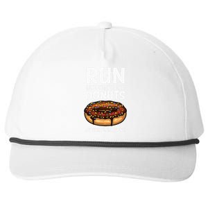 Funny Running For Men Women Donut Finish Line Marathon Snapback Five-Panel Rope Hat