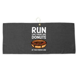 Funny Running For Men Women Donut Finish Line Marathon Large Microfiber Waffle Golf Towel