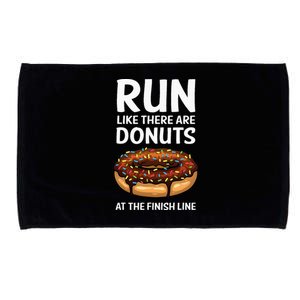 Funny Running For Men Women Donut Finish Line Marathon Microfiber Hand Towel