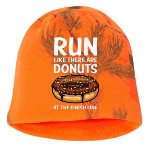 Funny Running For Men Women Donut Finish Line Marathon Kati - Camo Knit Beanie