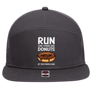 Funny Running For Men Women Donut Finish Line Marathon 7 Panel Mesh Trucker Snapback Hat