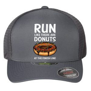 Funny Running For Men Women Donut Finish Line Marathon Flexfit Unipanel Trucker Cap