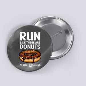 Funny Running For Men Women Donut Finish Line Marathon Button