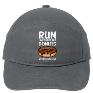 Funny Running For Men Women Donut Finish Line Marathon 7-Panel Snapback Hat