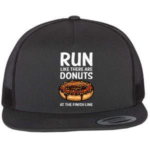 Funny Running For Men Women Donut Finish Line Marathon Flat Bill Trucker Hat