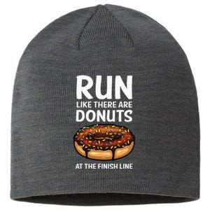 Funny Running For Men Women Donut Finish Line Marathon Sustainable Beanie