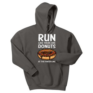 Funny Running For Men Women Donut Finish Line Marathon Kids Hoodie