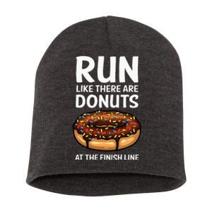 Funny Running For Men Women Donut Finish Line Marathon Short Acrylic Beanie