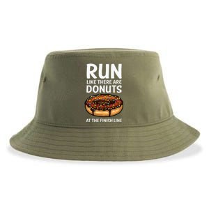 Funny Running For Men Women Donut Finish Line Marathon Sustainable Bucket Hat