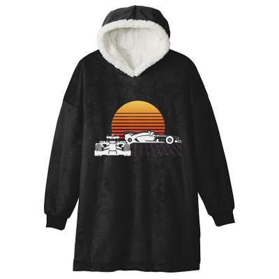 Formula Racing Fan Design Great Gift For Speed Freaks Hooded Wearable Blanket