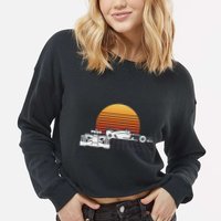 Formula Racing Fan Design Great Gift For Speed Freaks Cropped Pullover Crew