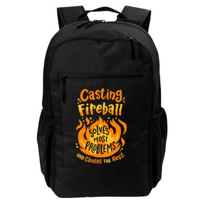 Funny Rpg Gamer Nerdy Casting Solves Most Problems Daily Commute Backpack