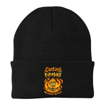 Funny Rpg Gamer Nerdy Casting Solves Most Problems Knit Cap Winter Beanie