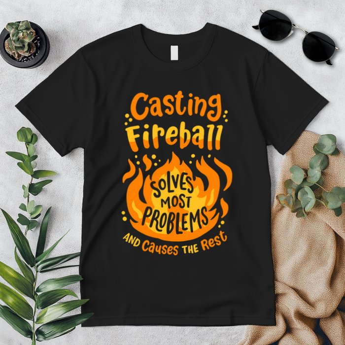 Funny Rpg Gamer Nerdy Casting Solves Most Problems Premium T-Shirt