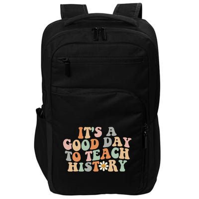 Funny Retro Groovy ItS A Good Day To Teach History Teacher Impact Tech Backpack
