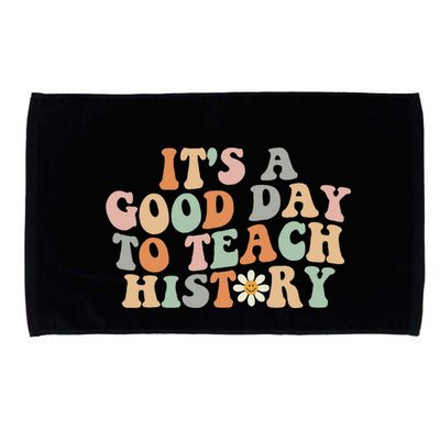 Funny Retro Groovy ItS A Good Day To Teach History Teacher Microfiber Hand Towel