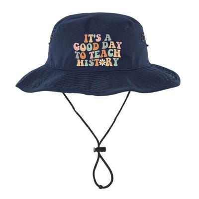 Funny Retro Groovy ItS A Good Day To Teach History Teacher Bucket Hat