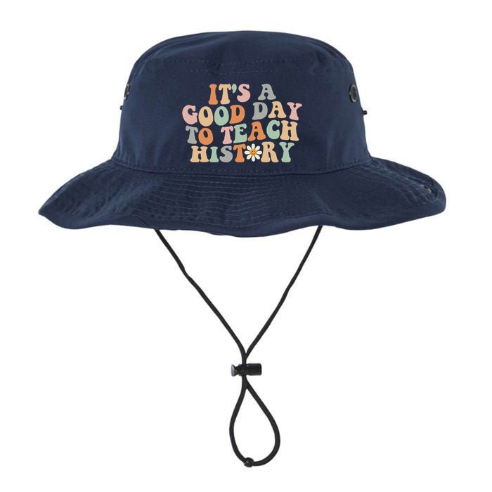 Funny Retro Groovy ItS A Good Day To Teach History Teacher Bucket Hat