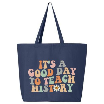 Funny Retro Groovy ItS A Good Day To Teach History Teacher 25L Jumbo Tote