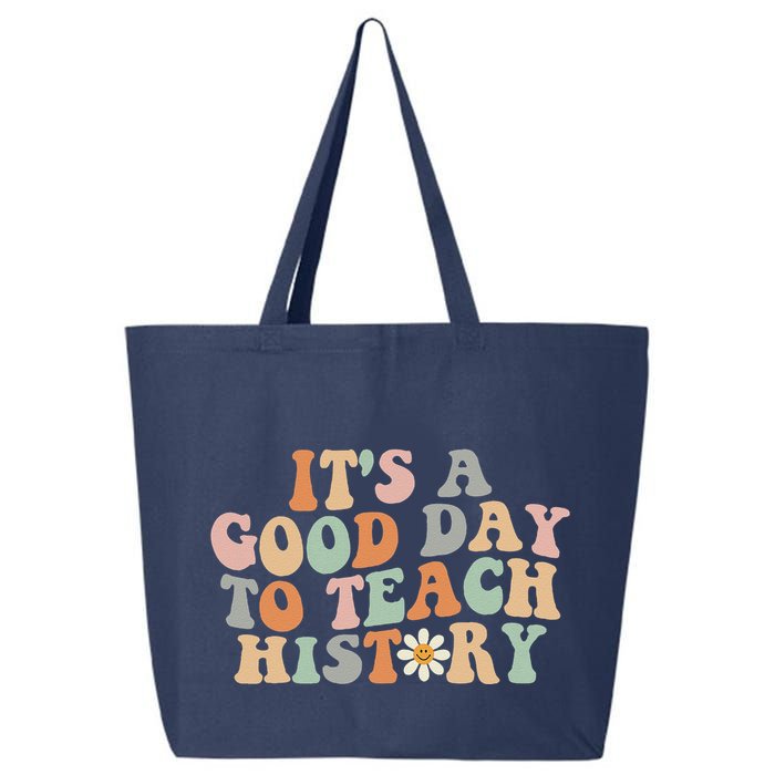 Funny Retro Groovy ItS A Good Day To Teach History Teacher 25L Jumbo Tote