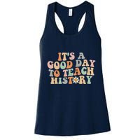 Funny Retro Groovy ItS A Good Day To Teach History Teacher Womens Tank Top