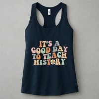 Funny Retro Groovy ItS A Good Day To Teach History Teacher Womens Tank Top