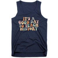 Funny Retro Groovy ItS A Good Day To Teach History Teacher Tank Top