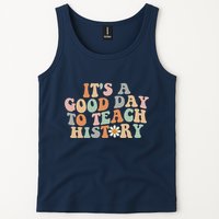 Funny Retro Groovy ItS A Good Day To Teach History Teacher Tank Top
