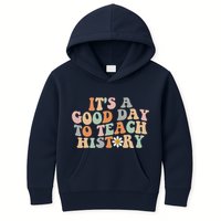 Funny Retro Groovy ItS A Good Day To Teach History Teacher Kids Hoodie