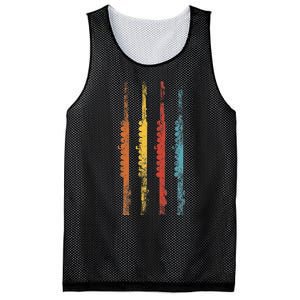 Flute Retro Gift For Flute Player I Flute Mesh Reversible Basketball Jersey Tank