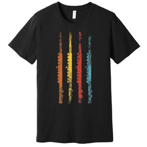 Flute Retro Gift For Flute Player I Flute Premium T-Shirt