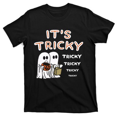 Funny Retro Ghosts Its Tricky Tricky Tricky Spooky Halloween T-Shirt